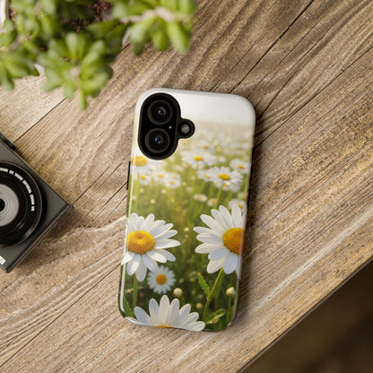 Daisy Phone Case – Floral Spring Field Tough Protective Case (iPhone, Samsung, Pixel)