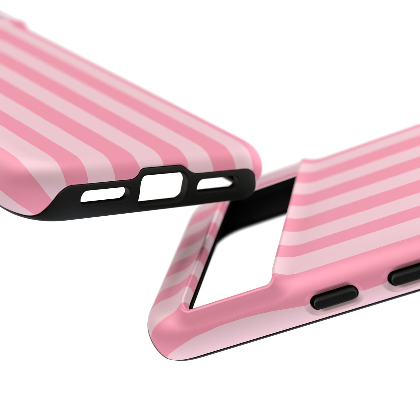 Pink Stripe Phone Case – Pastel Coquette Aesthetic Tough Protective Case