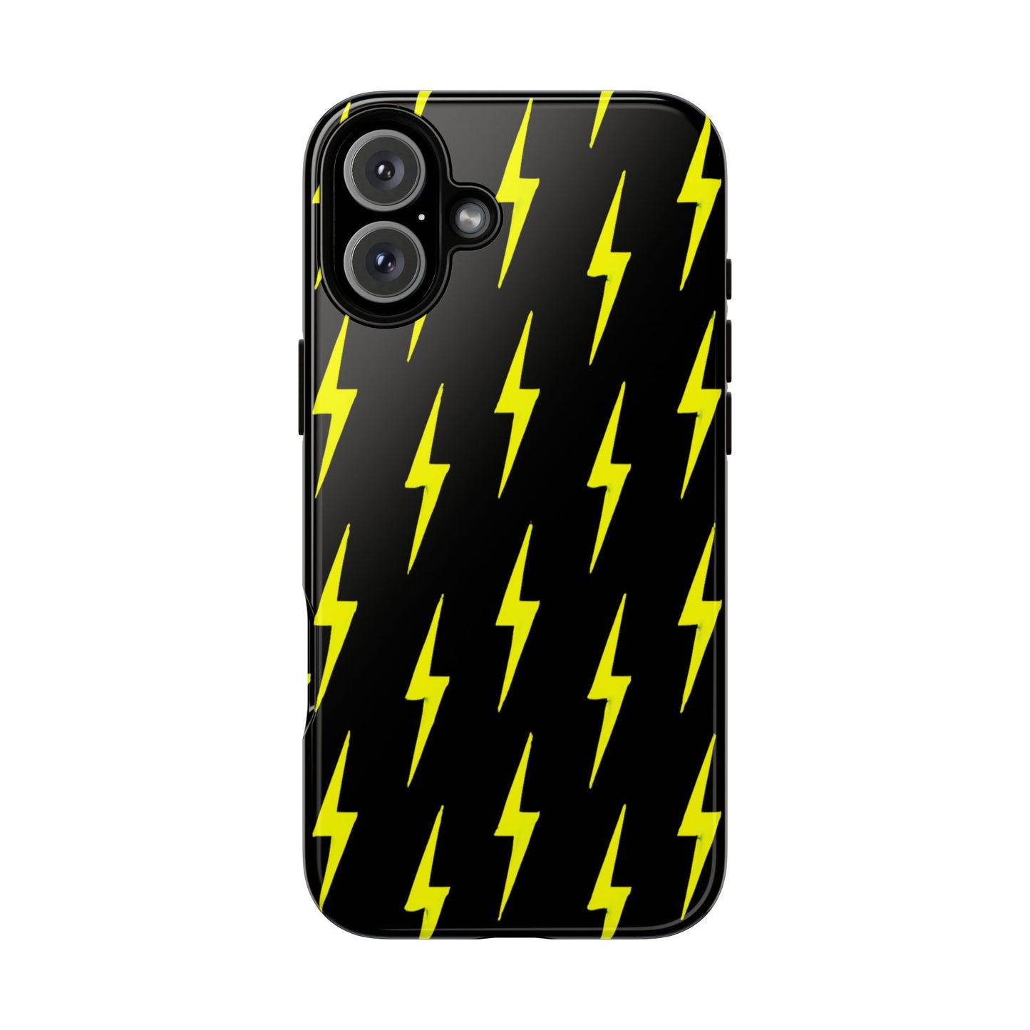Yellow Lightning Bolt Tough Phone Case | Bold Electric Pattern Case for Iphone, Samsung Galaxy and Pixel