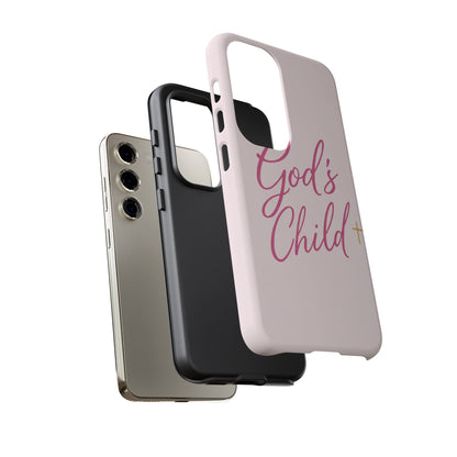 Gods Child Phone Case Christian Pink Aesthetic Tough iPhone Case