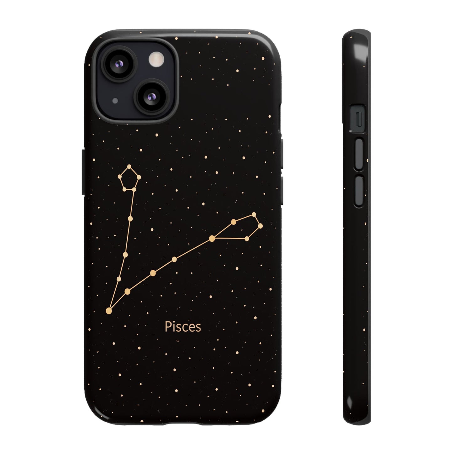 Pisces Zodiac Constellation Phone Case – Luxe Gold Celestial Cover
