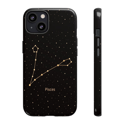 Pisces Zodiac Constellation Phone Case – Luxe Gold Celestial Cover