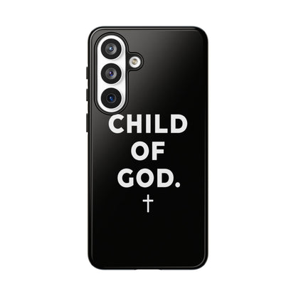 Child of God Phone Case Christian Black Aesthetic Cross Tough Cover
