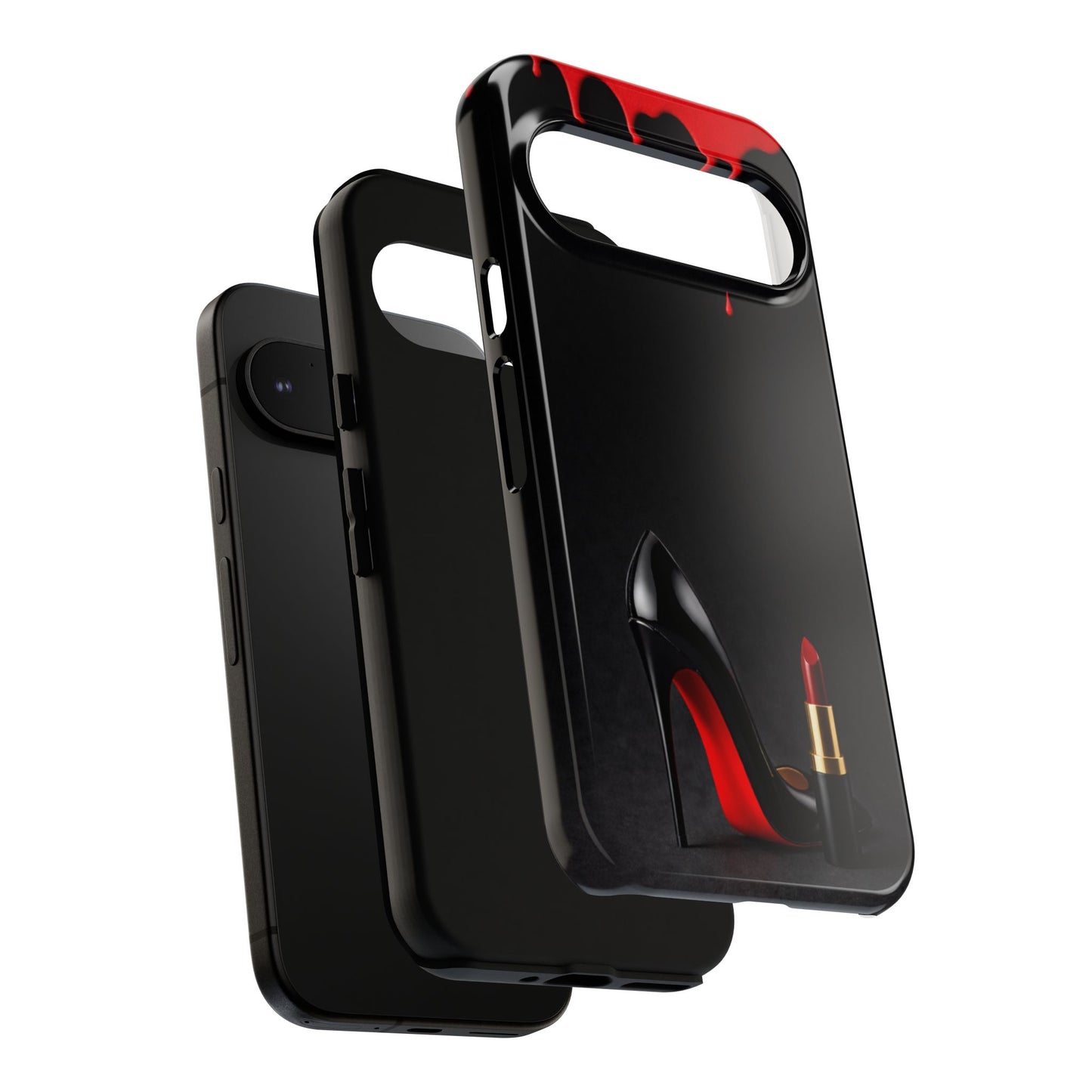 Dark Feminine Red Drip Phone Case – Gothic Glam Tough Cover