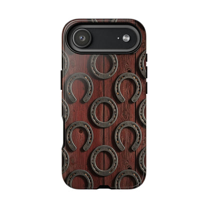 Rustic Horseshoe Western Phone Case – Cowboy Country Ranch Tough Case