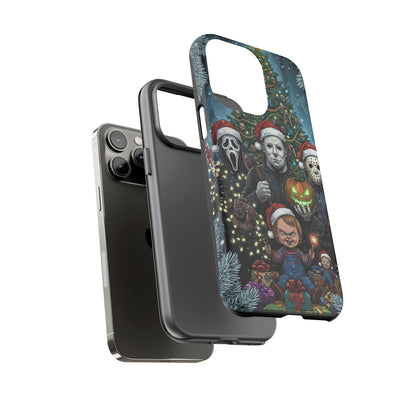 Christmas Horror Phone Case – Festive Slasher Collage Tough Case (iPhone, Samsung, Pixel)