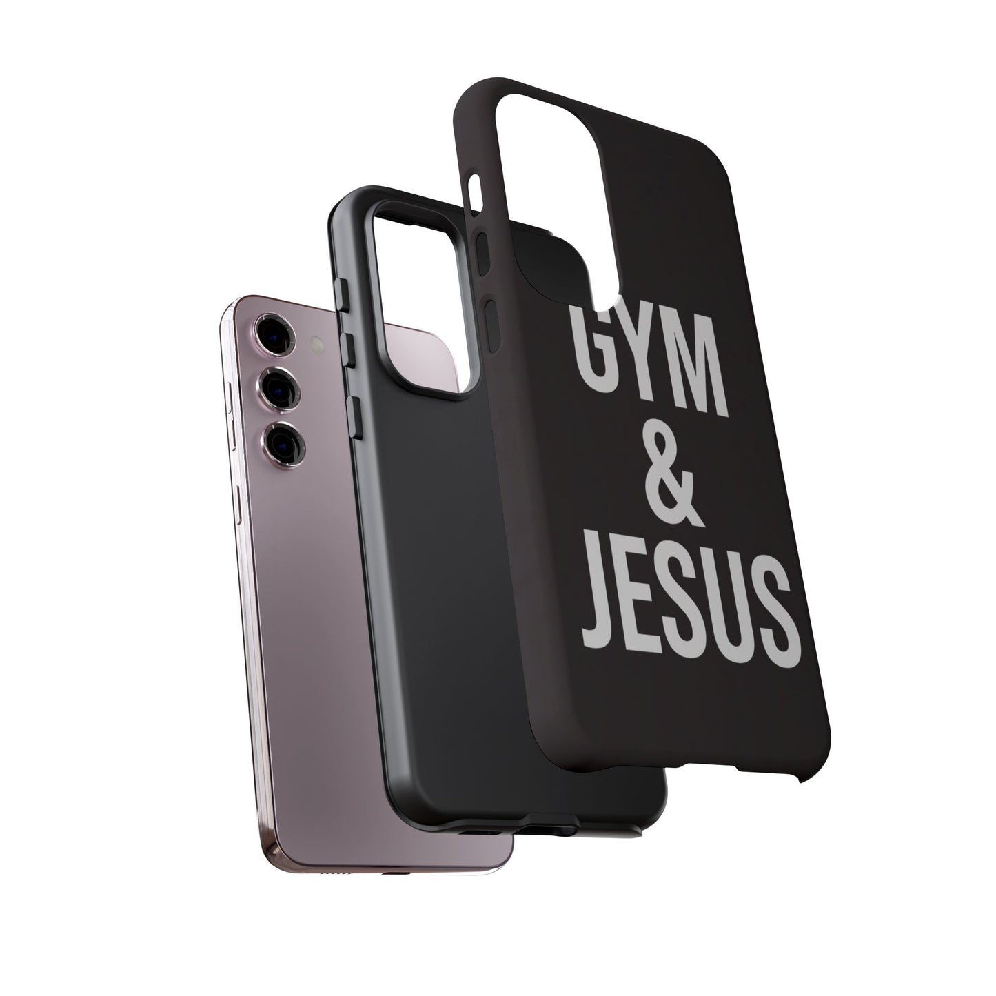 Gym & Jesus Phone Case Christian Faith Workout Gym Motivation Case