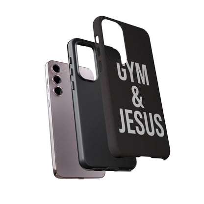 Gym & Jesus Phone Case Christian Faith Workout Gym Motivation Case