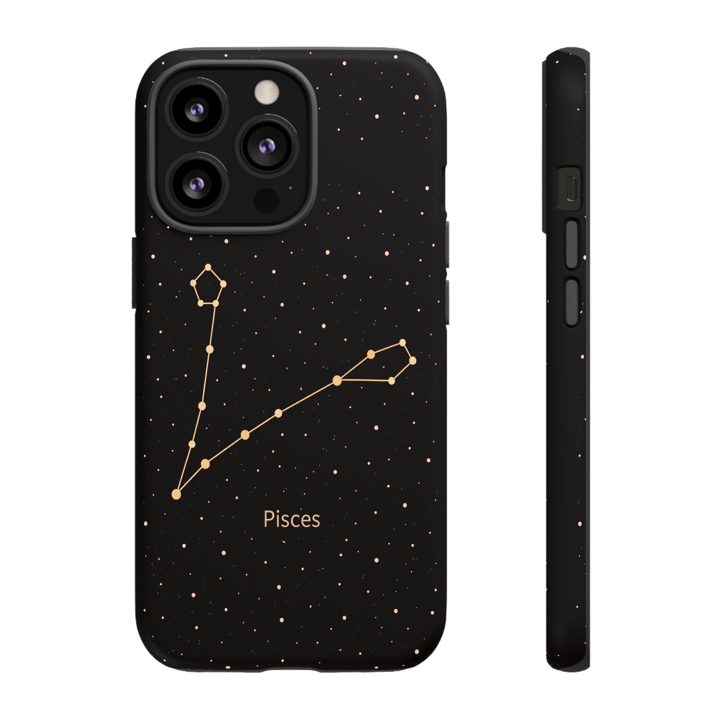 Pisces Zodiac Constellation Phone Case – Luxe Gold Celestial Cover