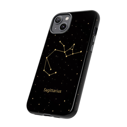Sagittarius Zodiac Constellation Phone Case – Luxe Gold Celestial Cover