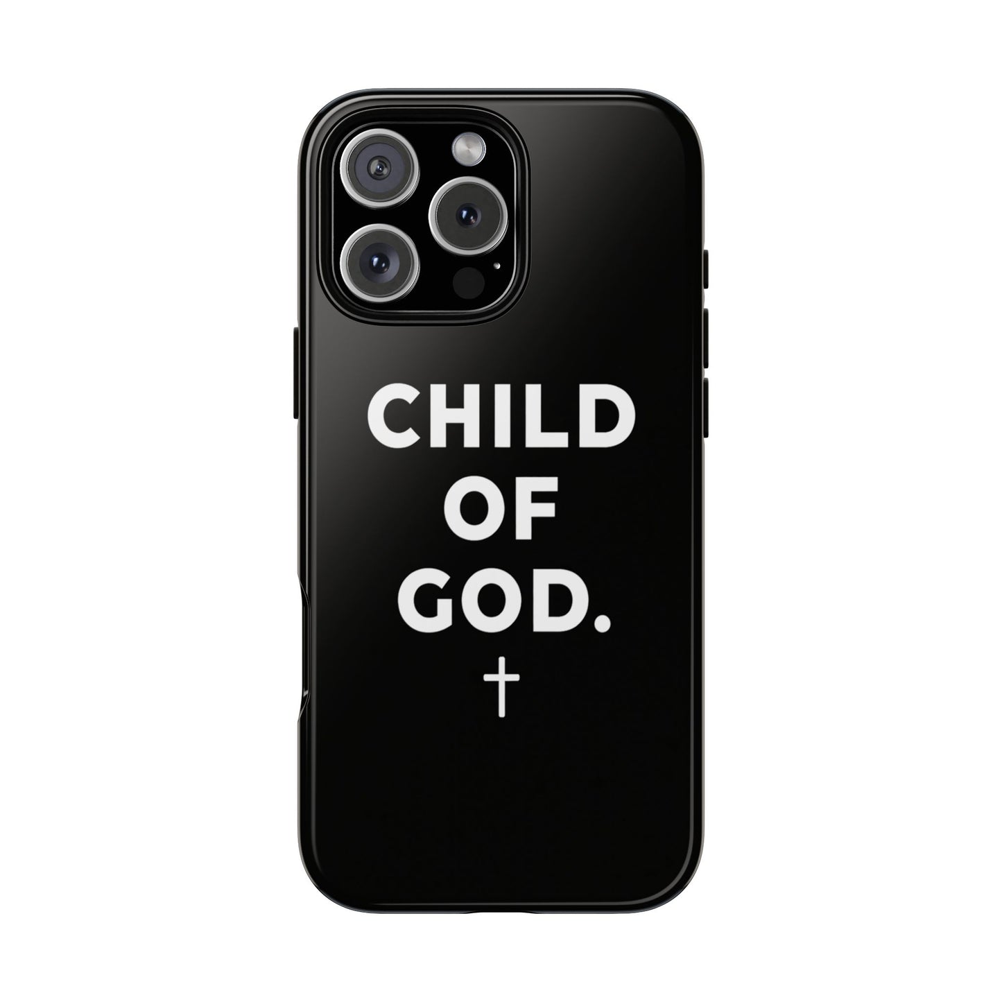 Child of God Phone Case Christian Black Aesthetic Cross Tough Cover