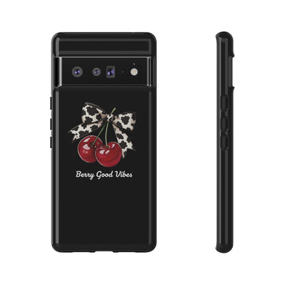 Cherry Cow Print Phone Case | Coquette Bow Aesthetic iPhone & Samsung Tough Case
