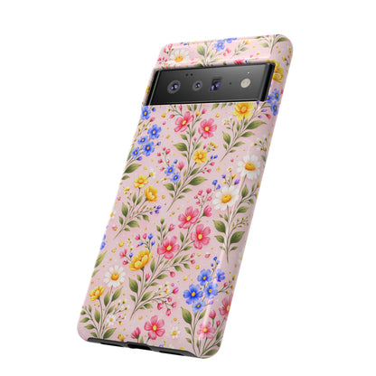 Wildflower Floral Phone Case Vintage Spring Meadow Tough Cover
