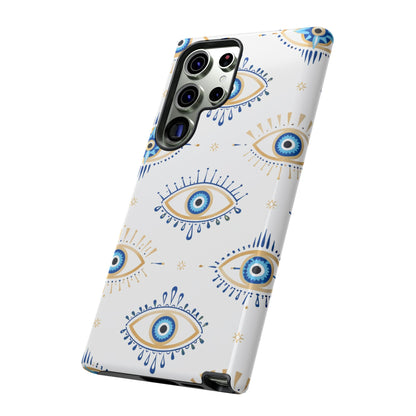 Blue Evil Eye Phone Case – Protective Slim Shockproof Cover for Iphone, Samsung Galaxy and Pixel