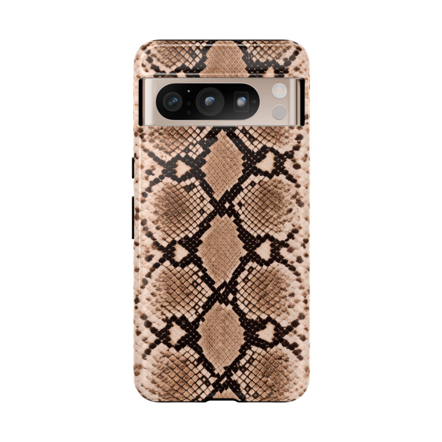 Snake Print Phone Case – Brown Python Pattern Slim Protective Cover for Iphone, Samsung Galaxy and Pixel