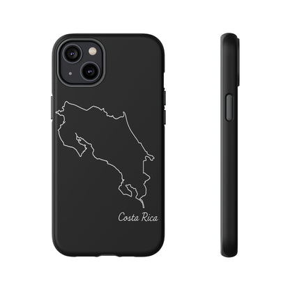 Costa Rica Outline Phone Case – Minimal Country Map Tough Case (iPhone, Samsung, Pixel)