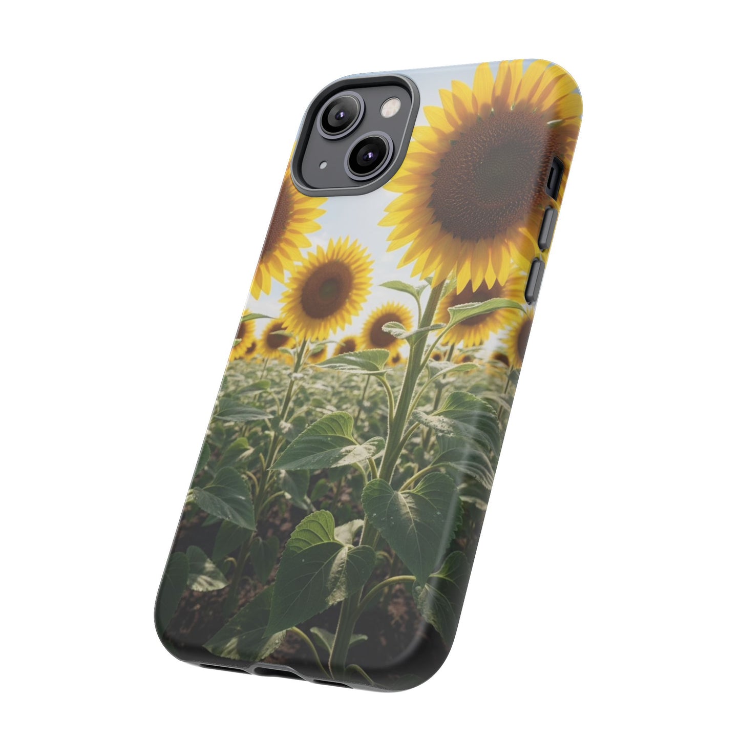 Sunflower Field Phone Case | Golden Hour Floral Aesthetic | Bright Summer Tough Case