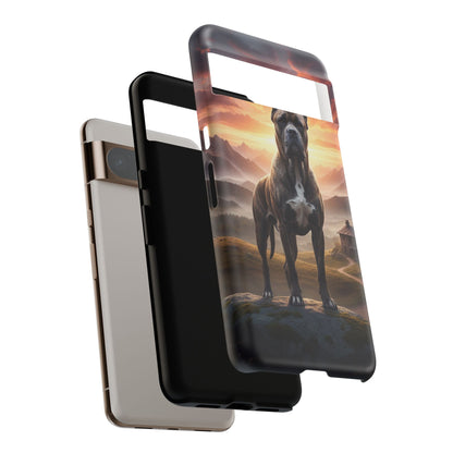 Cane Corso Phone Case – Guard Dog Sunset Tough Case (iPhone, Samsung, Pixel) | Dog Lover Gift
