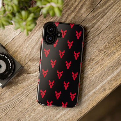 Mazatlán Bull Phone Case – Black Red Streetwear Tough Shockproof Cover