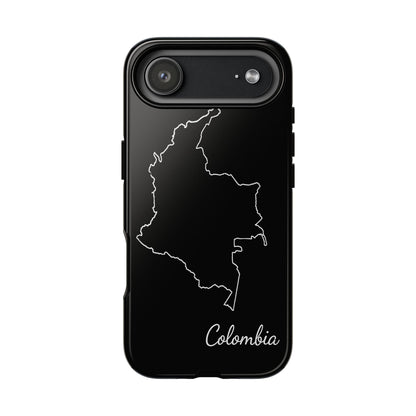Colombia Outline Phone Case – Minimal Country Map Tough Case (iPhone, Samsung, Pixel)