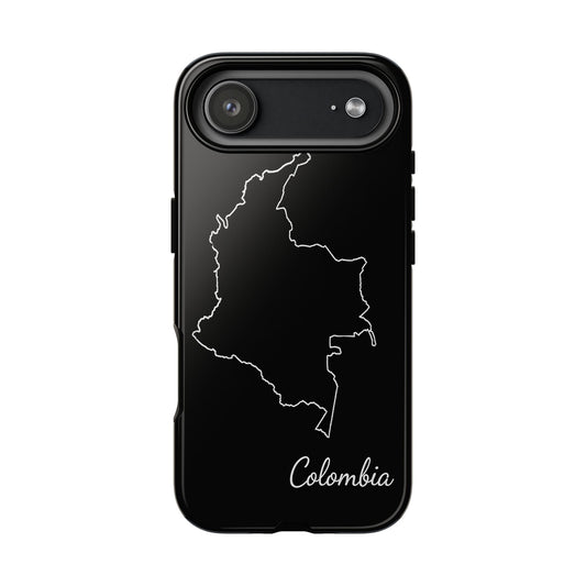 Colombia Outline Phone Case – Minimal Country Map Tough Case (iPhone, Samsung, Pixel)