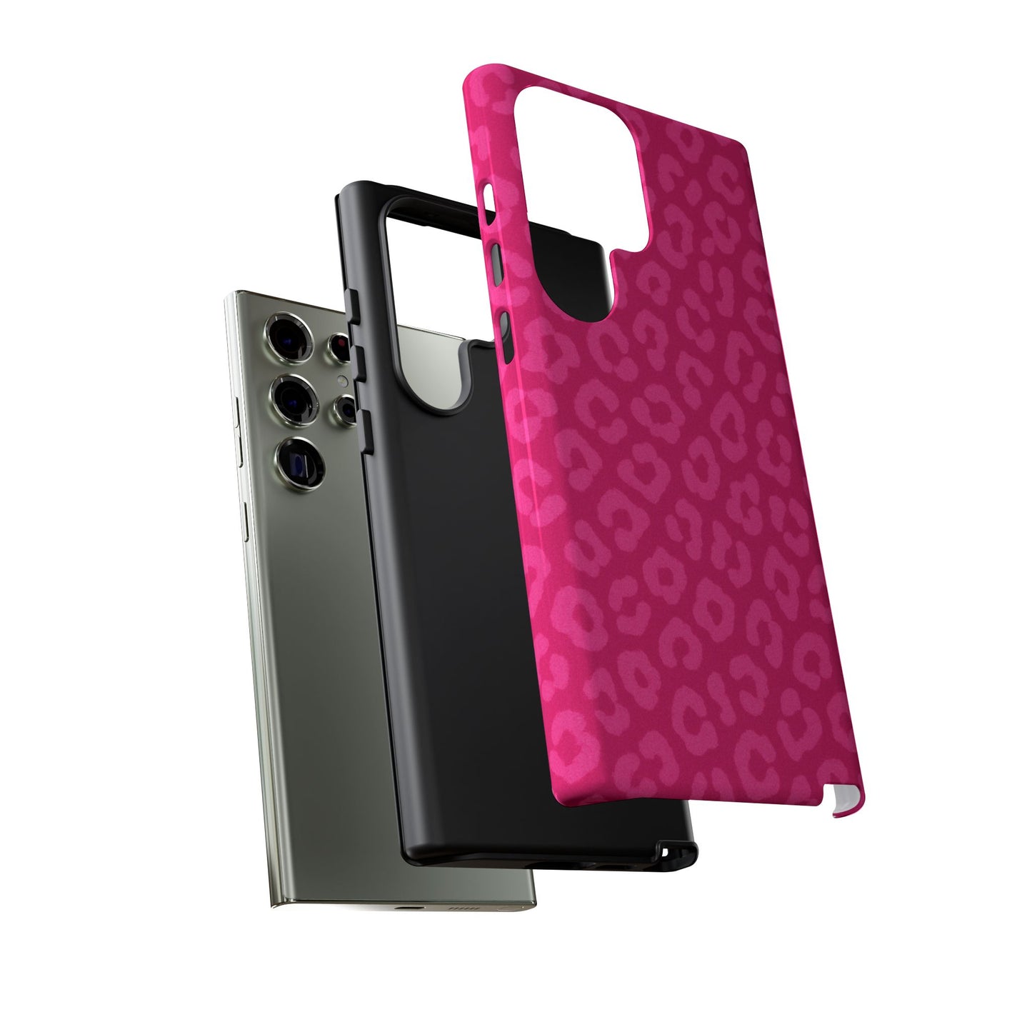 Hot Pink Leopard Phone Case – Bold Coquette Aesthetic Tough Case