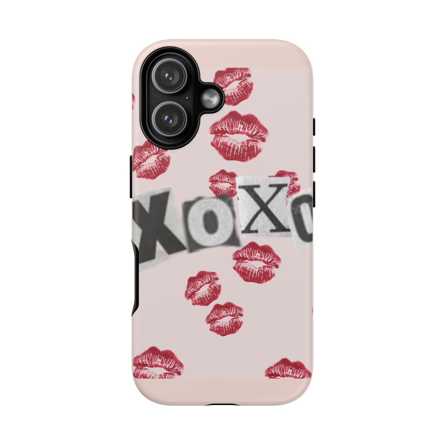 XOXO Kiss Print Phone Case | Coquette Valentine Aesthetic | Cute Pink Lipstick Kiss Tough Case for iPhone & Samsung
