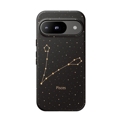 Pisces Zodiac Constellation Phone Case – Luxe Gold Celestial Cover