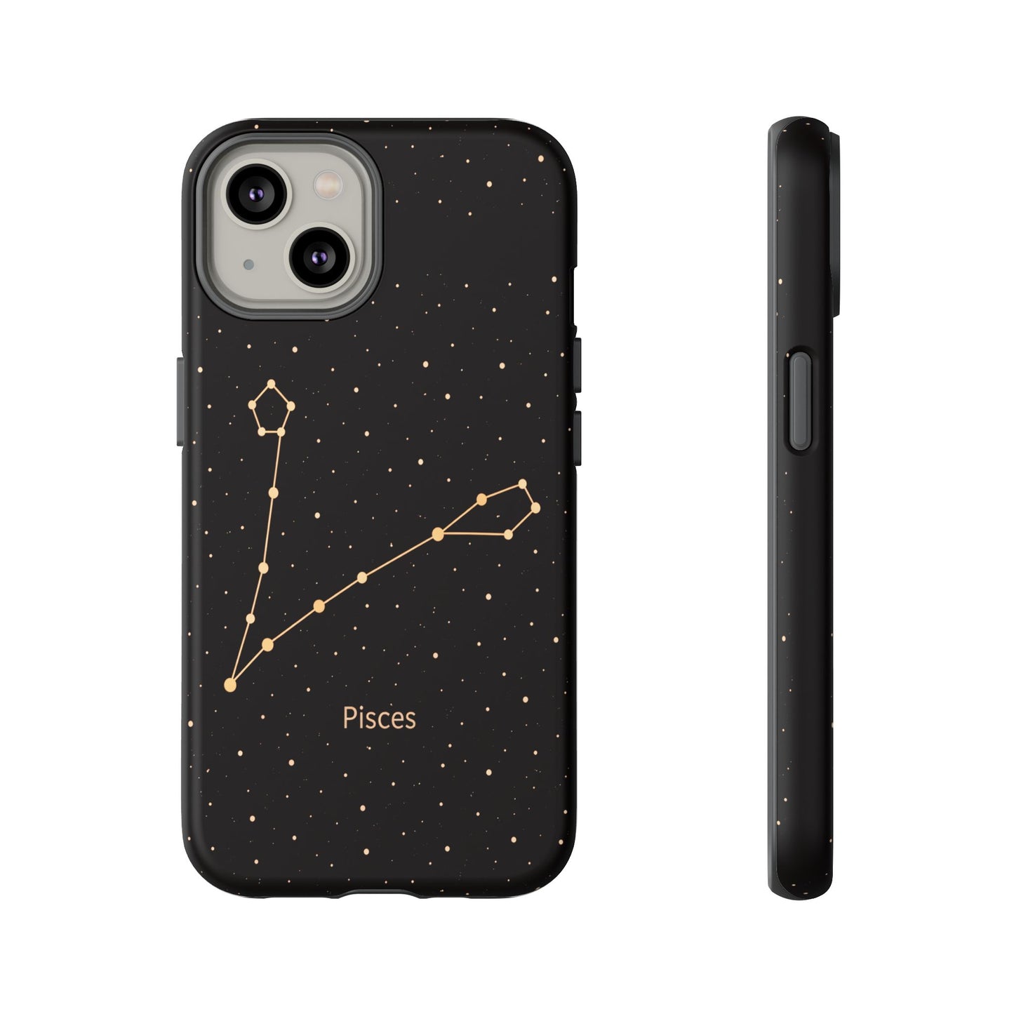 Pisces Zodiac Constellation Phone Case – Luxe Gold Celestial Cover