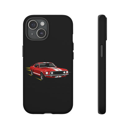 Red Muscle Car Phone Case – Classic Car Racing Tough Protective Case