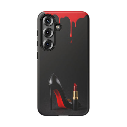 Dark Feminine Red Drip Phone Case – Gothic Glam Tough Cover
