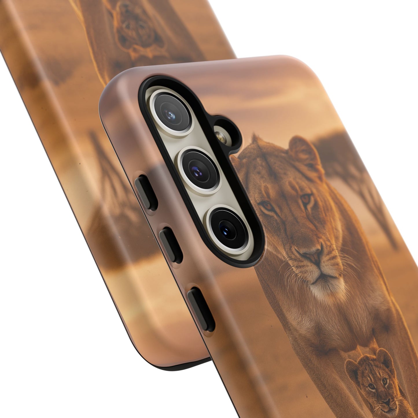 Lioness & Cub Phone Case | Safari Wildlife Tough Case for iPhone & Samsung