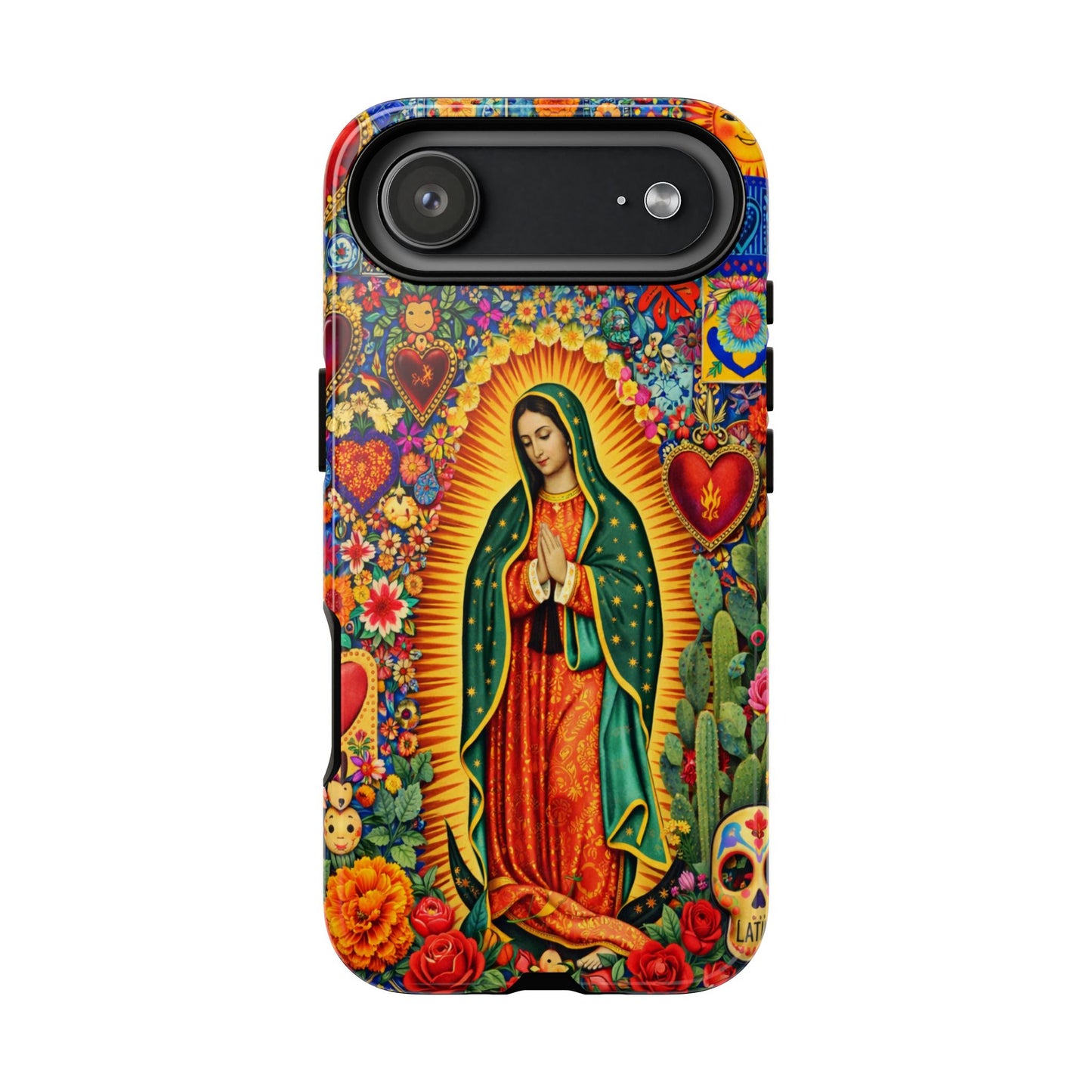Virgin Mary Guadalupe Phone Case Mexican Folk Art Tough Cover iPhone Samsung