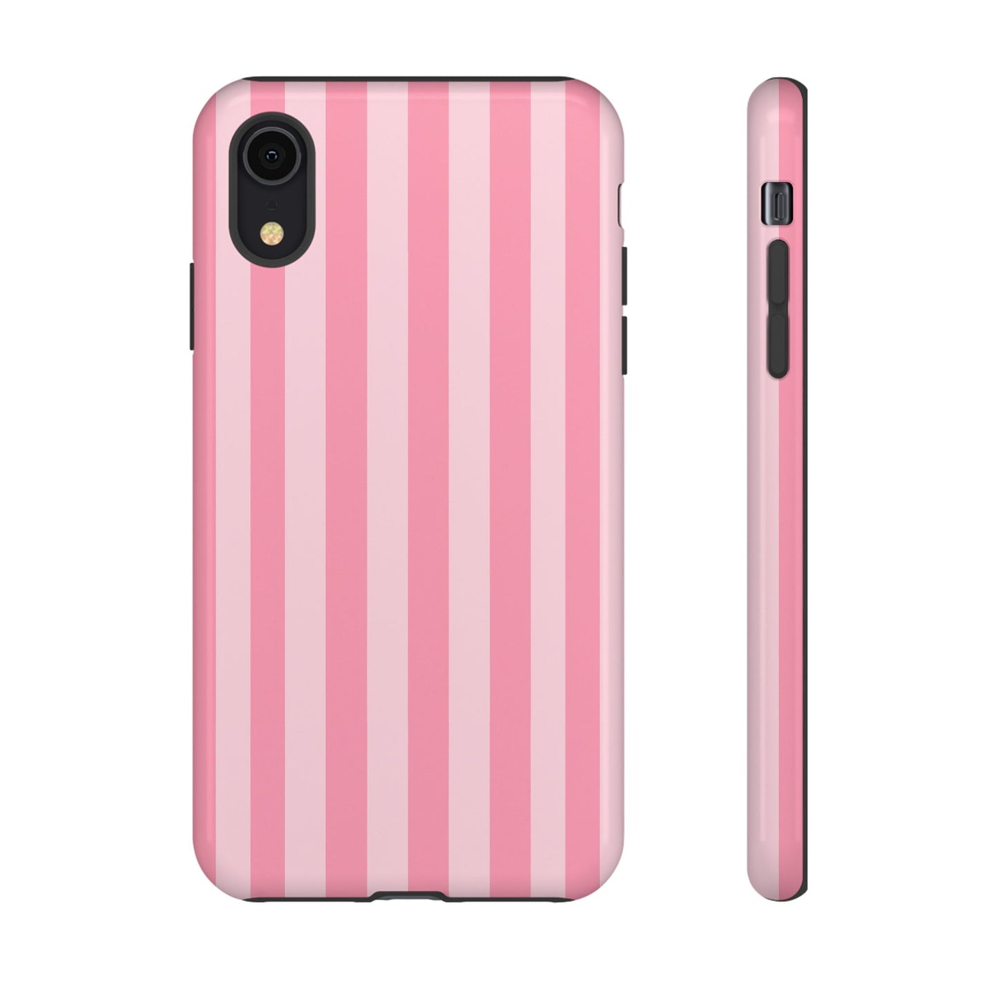 Pink Vertical Stripe Phone Case | Minimal Pastel Stripes Tough Case