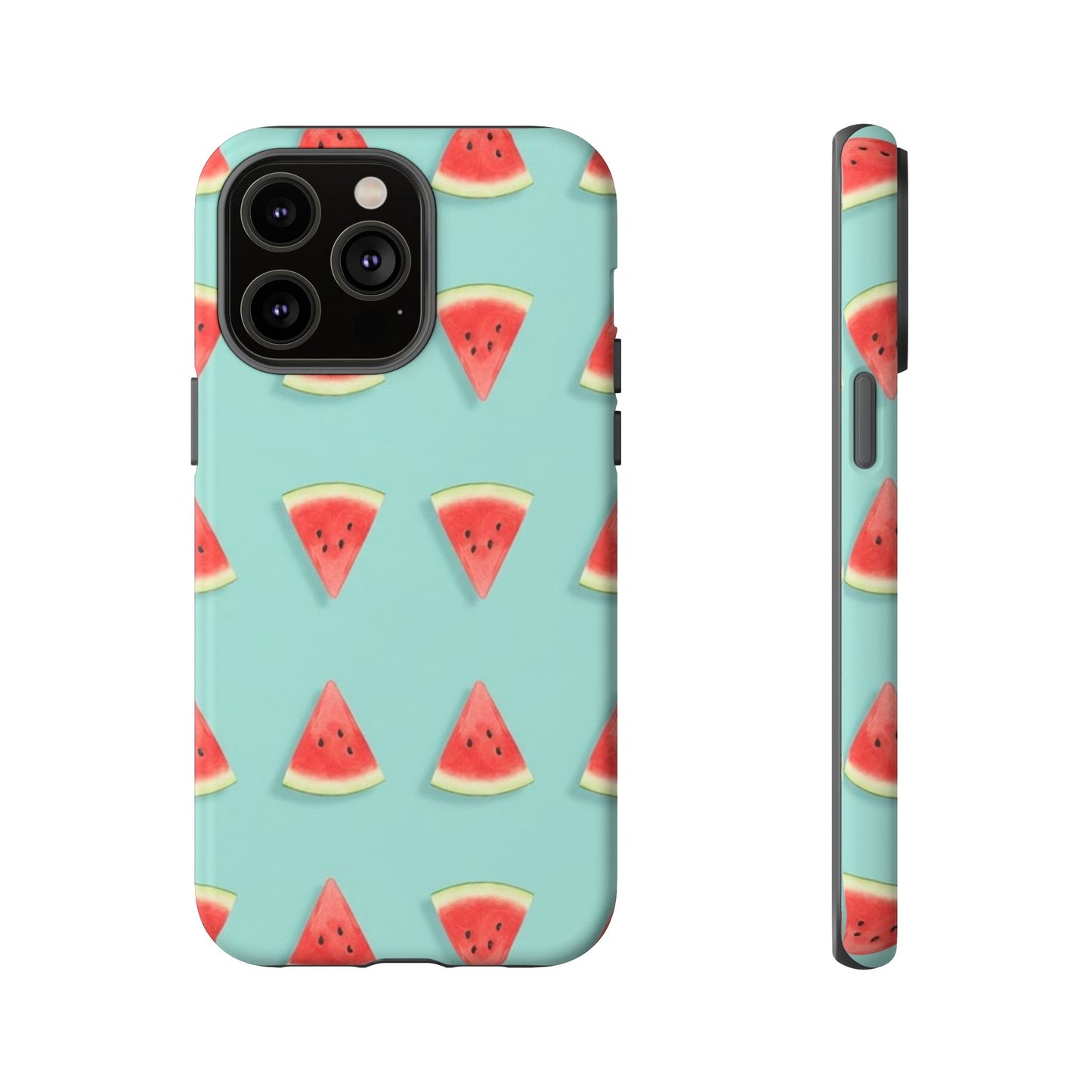 Watermelon Phone Case – Pastel Blue Summer Fruit Tough Case (iPhone, Samsung, Pixel)