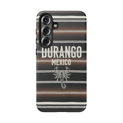 Durango Mexico Phone Case | Serape Scorpion Western Design | Mexican Heritage Tough Case for iPhone & Samsung