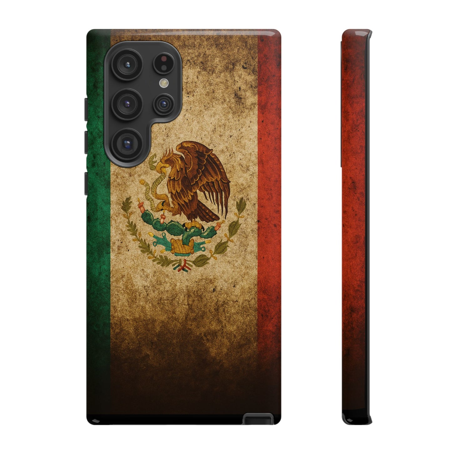 Vintage Mexico Flag Phone Case – Mexican Pride Grunge Flag Aesthetic Tough Case