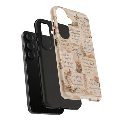 Christian Bible Verse Phone Case | Faith Scripture Aesthetic Floral Christian Case