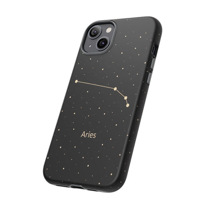 Aries Zodiac Constellation Phone Case – Luxe Gold Celestial Cover