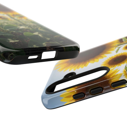 Sunflower Field Phone Case | Golden Hour Floral Aesthetic | Bright Summer Tough Case