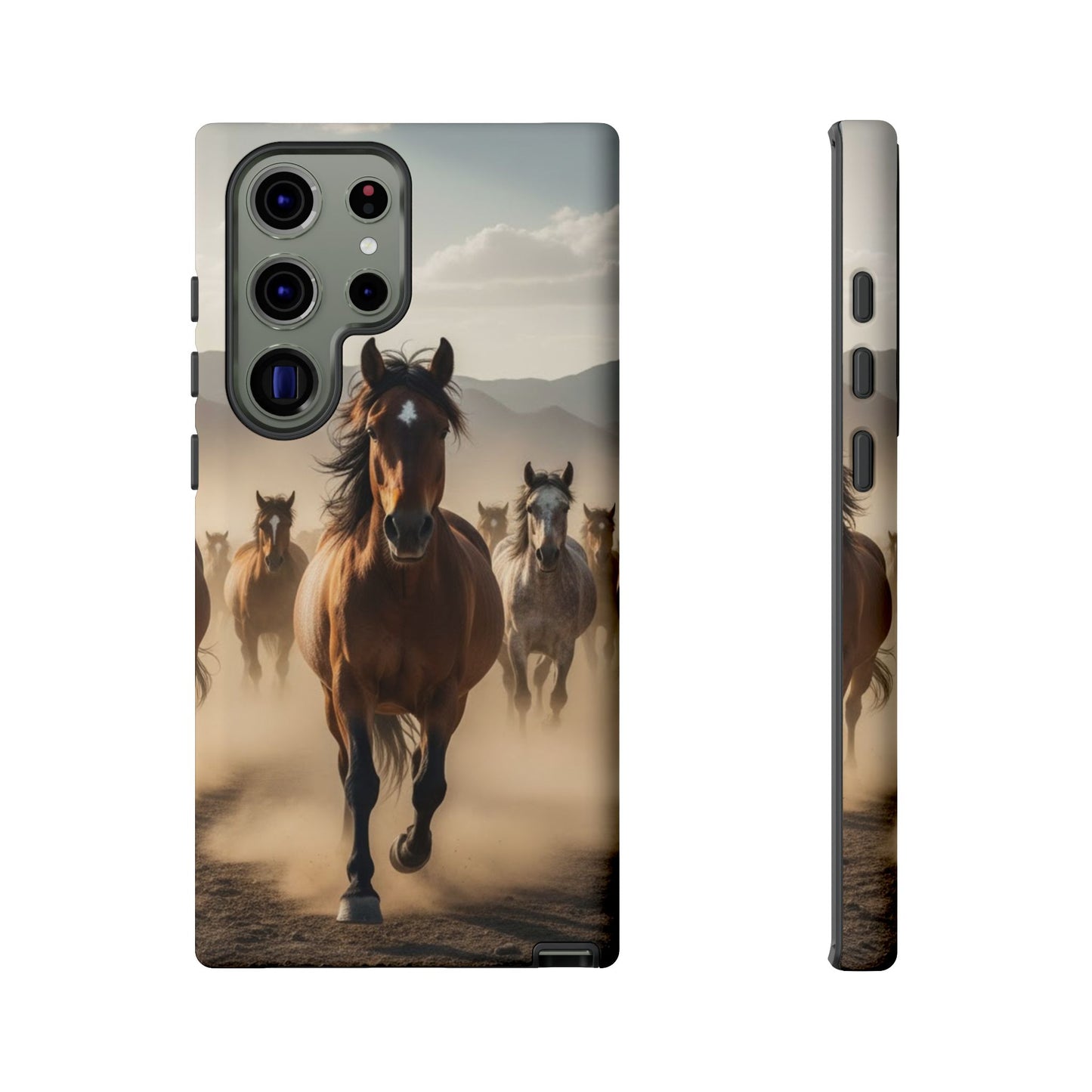 Running Horses Phone Case | Wild Mustang Herd Tough Protective Cover