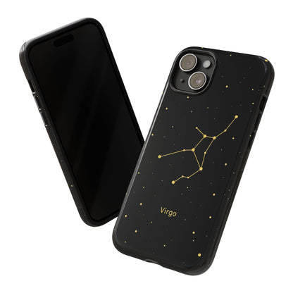 Virgo Zodiac Constellation Phone Case – Luxe Gold Celestial Cover