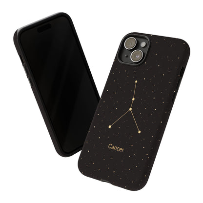 Cancer Zodiac Constellation Phone Case – Luxe Gold Celestial Cover