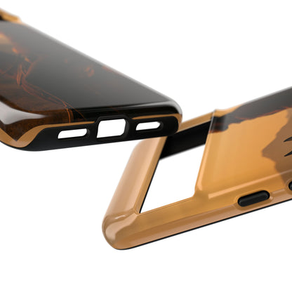 Western Cowboy Sunset Phone Case | Horse Rider Desert Aesthetic Tough Protective Case
