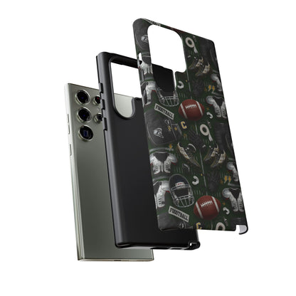 Football Pattern Phone Case – Sports Fan Tough Protective Game Day Case