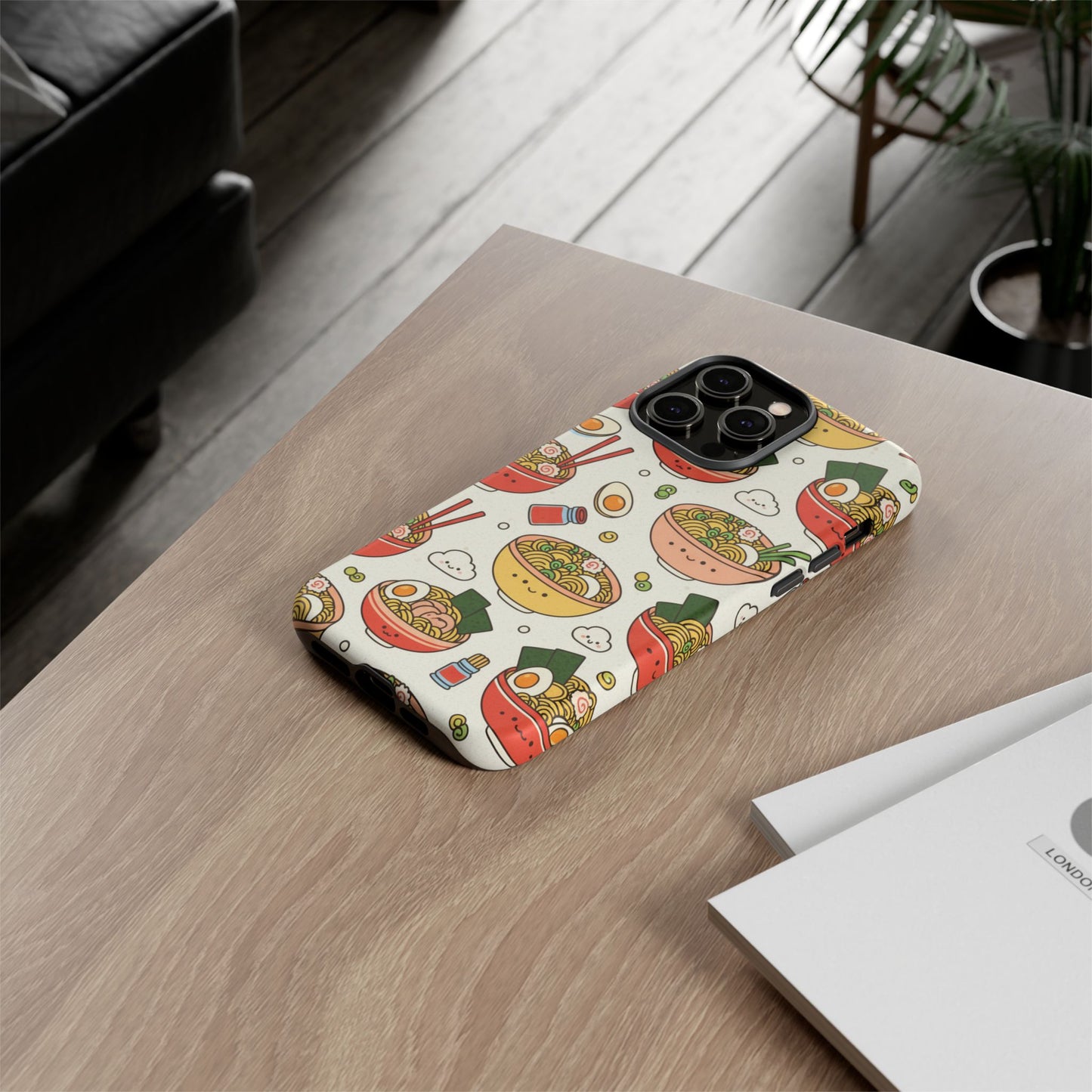 Kawaii Ramen Phone Case – Cute Japanese Food Pattern | Noodle Bowl Aesthetic Case