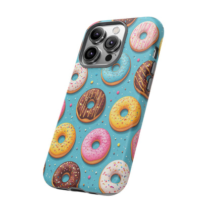 Cute Donut Pattern Phone Case – Colorful Sprinkles Dessert Design for Iphone, Samsung Galaxy and Pixel