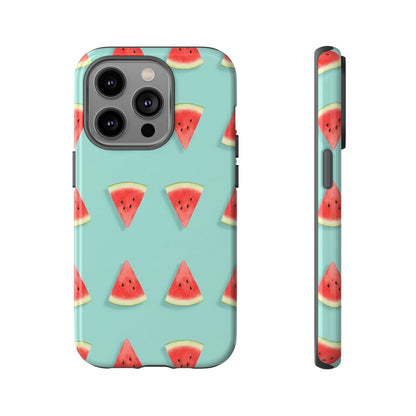 Watermelon Phone Case – Pastel Blue Summer Fruit Tough Case (iPhone, Samsung, Pixel)