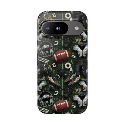 Football Pattern Phone Case – Sports Fan Tough Protective Game Day Case