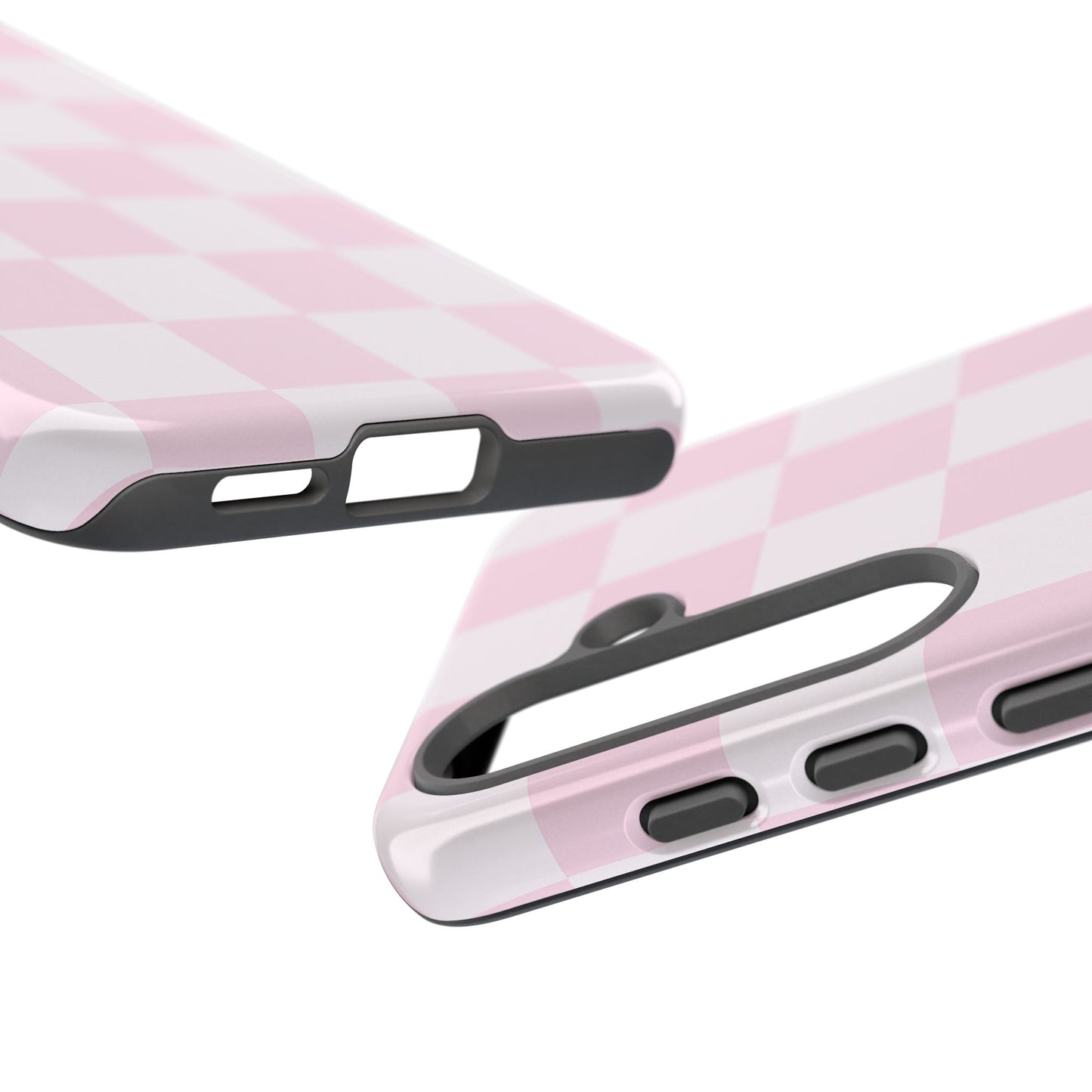 Light Pink Checkerboard Phone Case | Pastel Aesthetic Checkered iPhone & Samsung Tough Case